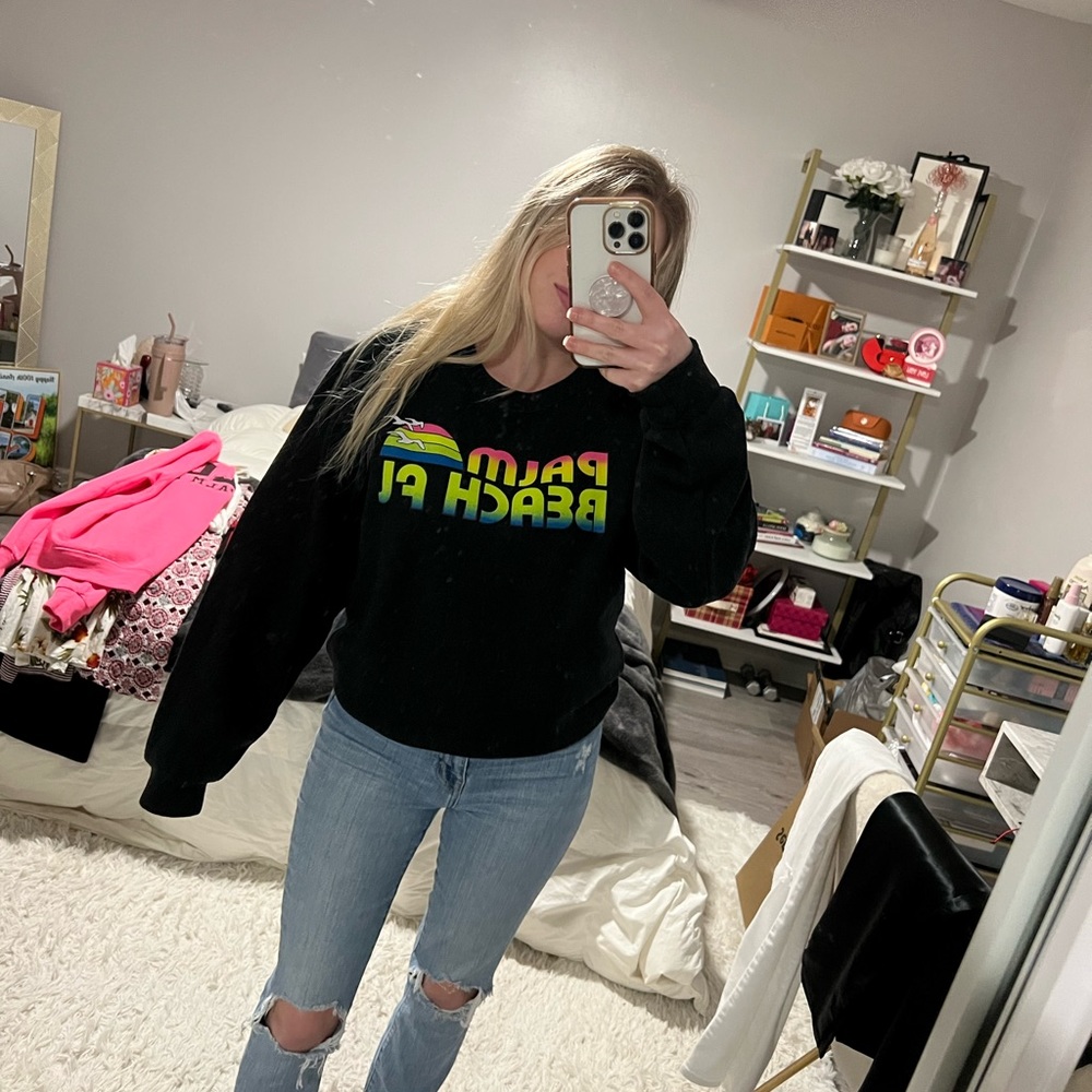 Black “palm beach fl” sweatshirt size small
